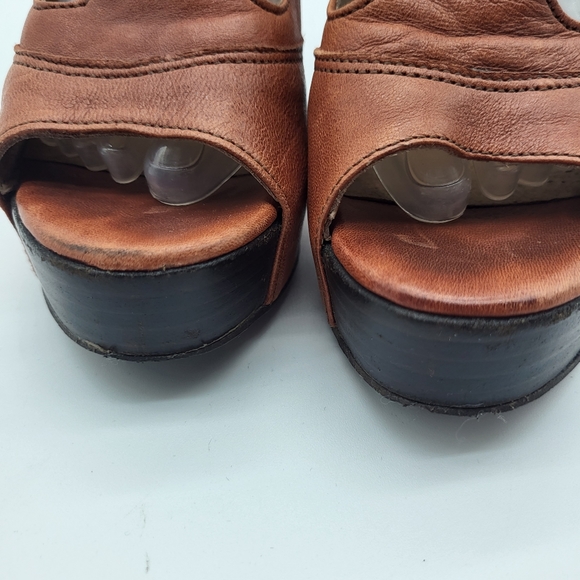 La Fee Maraboutee brown peep toe t-strap platform high heel Size 36 - Picture 9 of 14